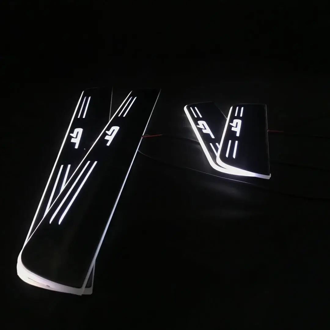 

Led moving door scuff for Kia k5 optima GT special use dynamic door sill plate welcome lamp lining overlay Flow/fixed light