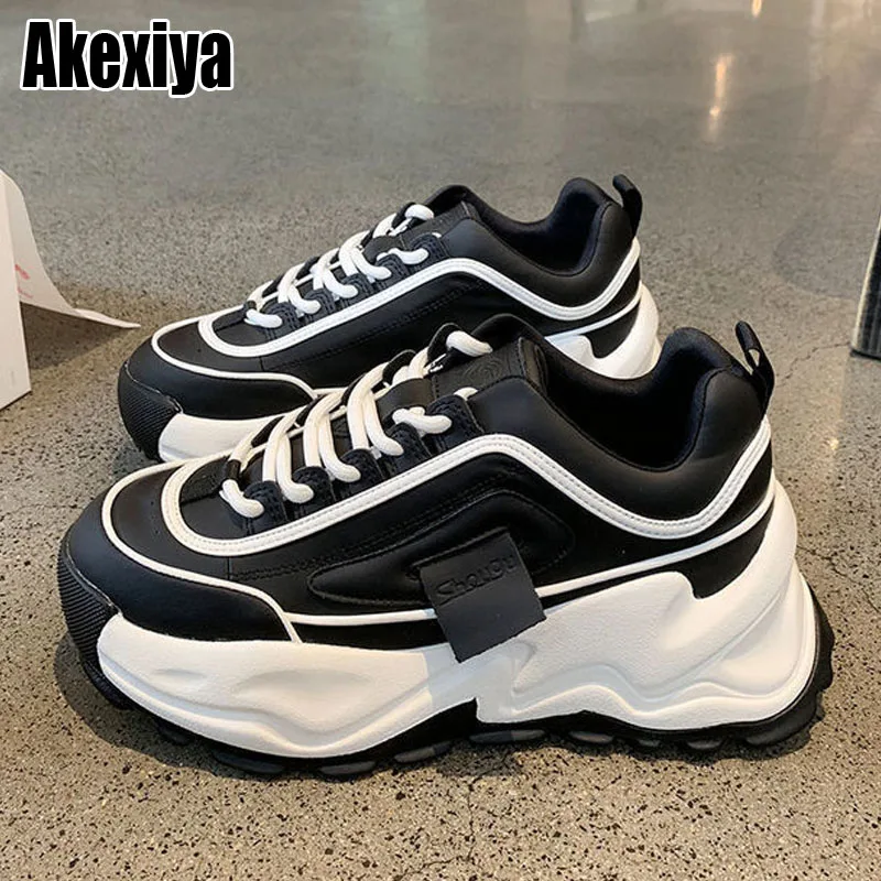 

Кроссовки женские массивные, Повседневная модная спортивная обувь на толстой подошве, белые на платформе, BC3054