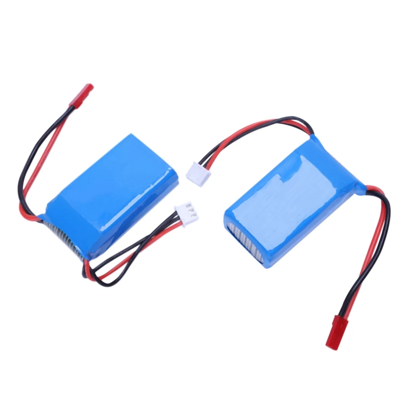 2 шт 7 4 V 1100Mah 25C 2S Lipo батарея Jst разъем перезаряжаемая для Wltoys A949 A959 A969 A979 Rc