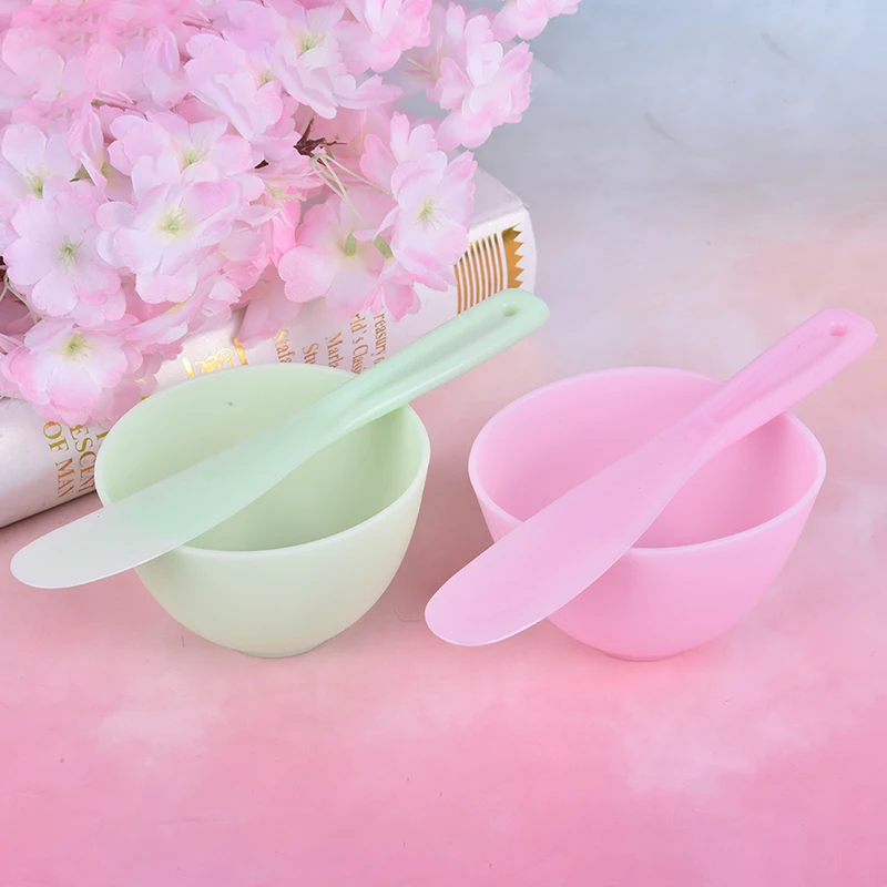 

2pcs/set Women DIY Facial Mask Kit Face Mask Bowl Mixing Stick Spoon Spatula Kit Cosmetic Beauty Tool Skin Care