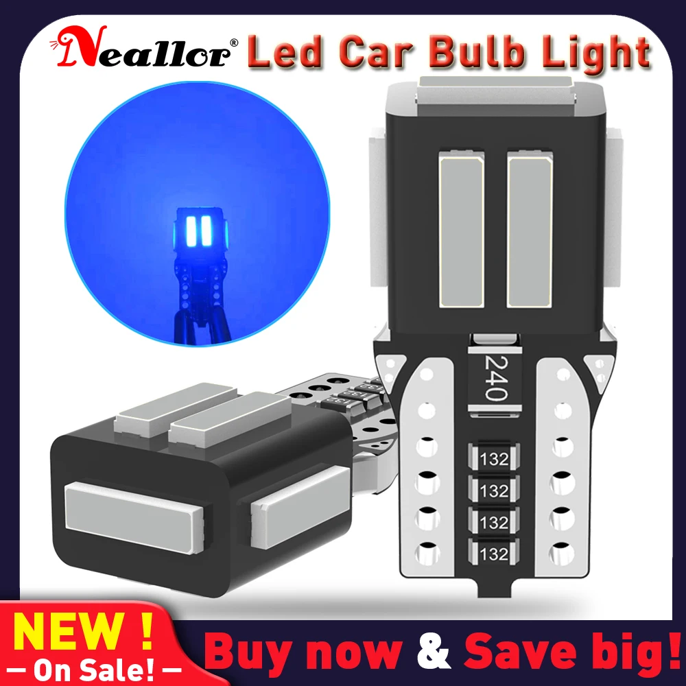 

2pcs W5W T10 LED Bulbs Canbus Car Parking Wedge Lights Interior Lamp For Ford Focus 1 2 3 Fiesta Mondeo Ecosport Kuga F-15 White