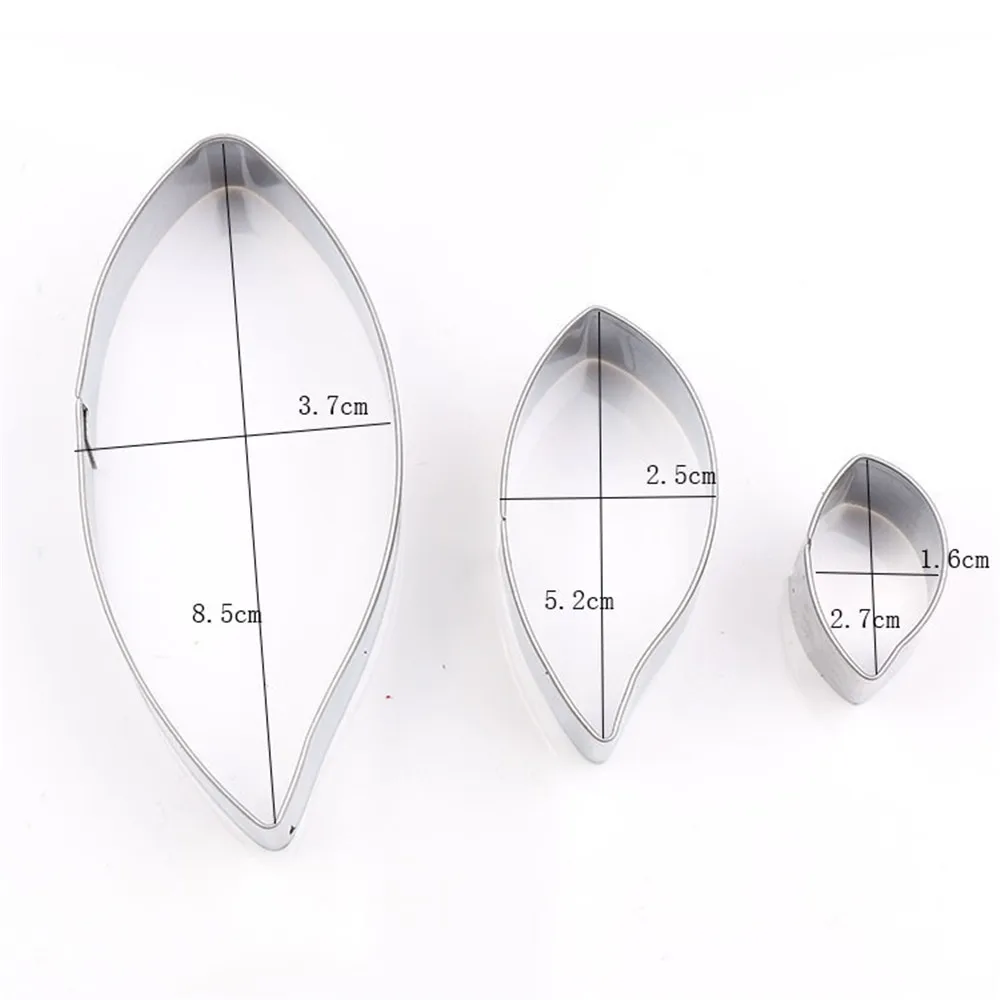 Помадка для бисквита резаки из нержавеющей стали ивовые листья кухонные