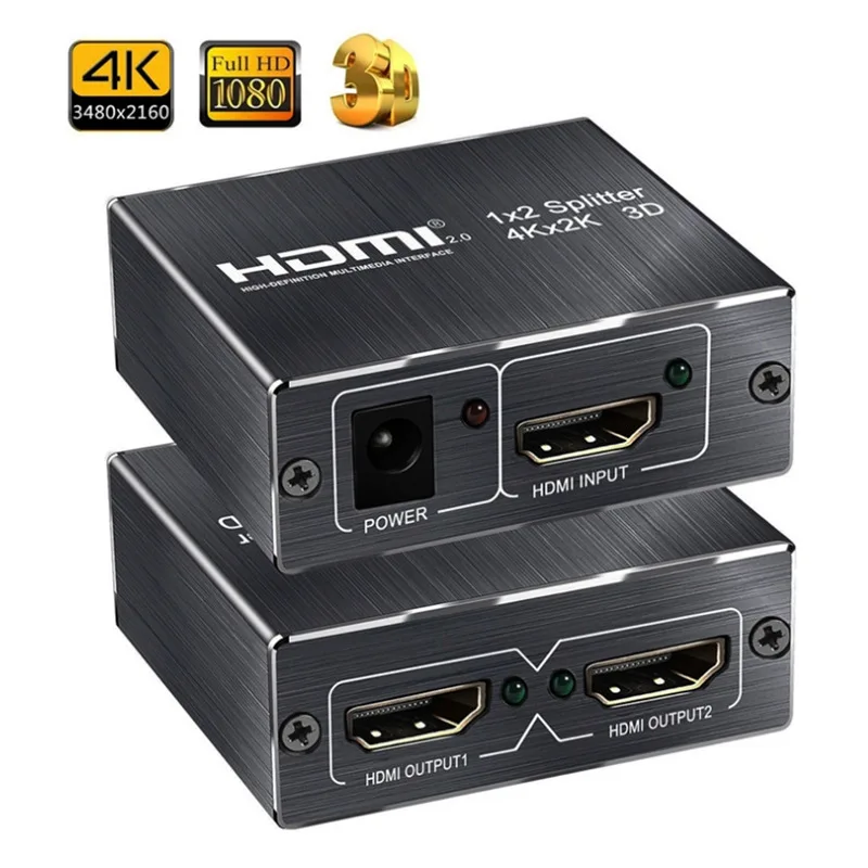 

Разветвитель-переключатель 1 в 2 выхода 4K 60 Гц 1x2 HDMI 2,0 разветвитель-переключатель 4K HD HDMI разветвитель с HDCP 1,4 HDMI разветвитель 2,0 для проектора ...