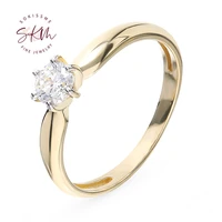 skm vintage rings flower rings for women 14k 18k rose gold engagement rings designer promise luxury fine jewelry