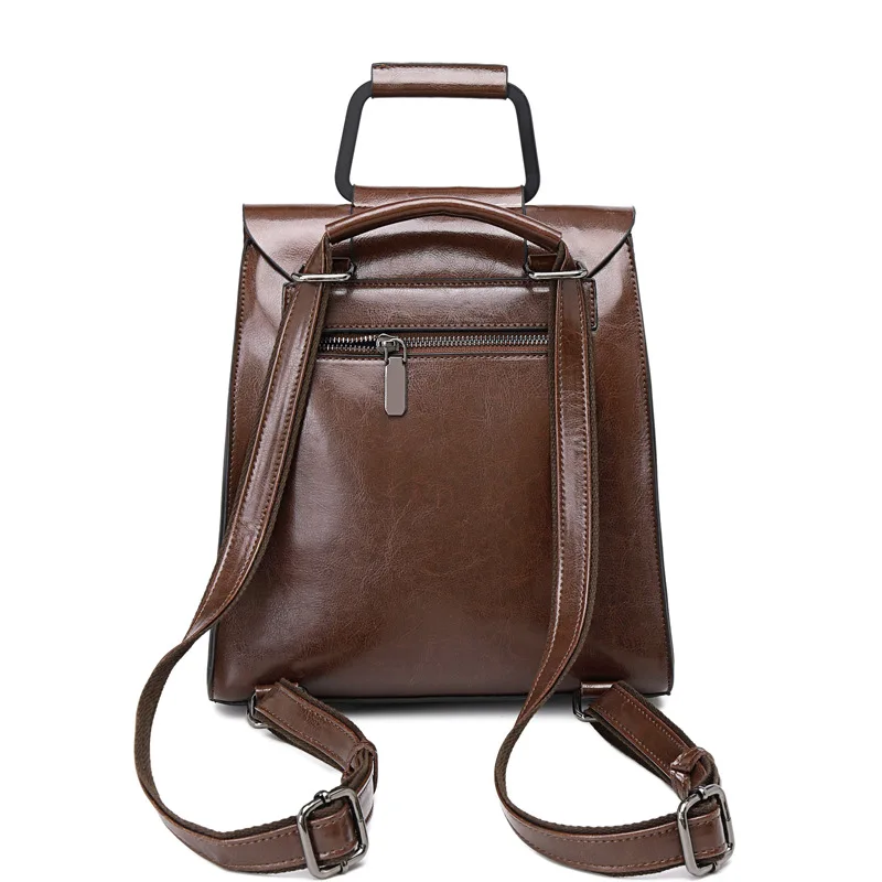 

girl backpacks party back pack 2020 new genuine leather female bag fashion wild student bag leather backpack bag black bookbag