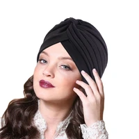 2020 women crinkle twist turban hat muslim underscarf cotton turbante islamic hijab headscarf bonnet arab headwraps indian cap