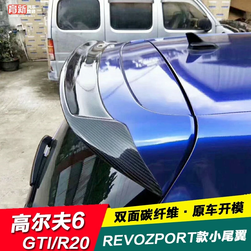 Для Volkswagen 6GTI R20 модифицированный REVOZPORT Стиль углеродное волокно задний спойлер на крыло, крышу багажник крышка багажника автомобильный Стайлинг Для Volkswagen 6GTI R20 модифицированный REVOZPORT Стиль углеродное волокно задний спойлер на крыло, крышу багажник крышка багажника автомобильный Стайлинг