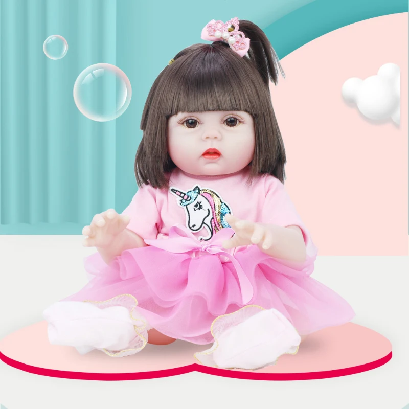 

53CM Baby Reborn Doll Toy Girl Doll Bebe Full Body Silicone Children's Toy Rebirth Baby Gift Gift Birthday Gift