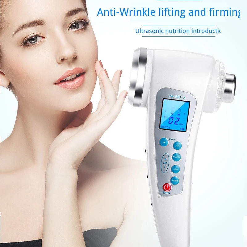 Двойная головка ультразвуковой очиститель лица Электрический Вибрационный