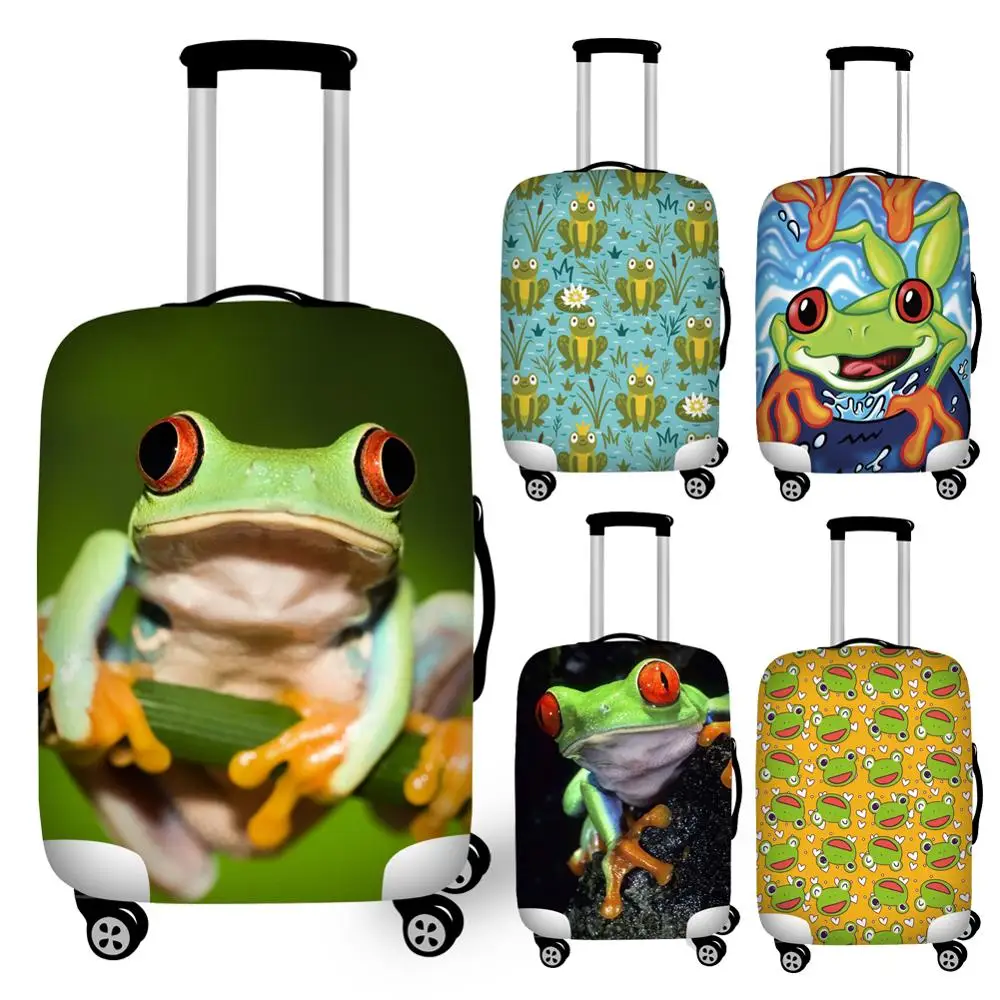 

Twoheartsgirl Novelty Frog Print Travel Luggage Protective Dust Covers Elastic Anti-dust 18-32inch Suitcase Cover Baggage Covers