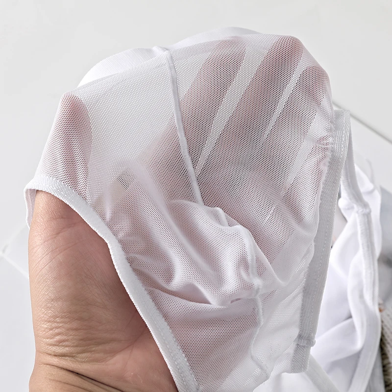 

Men's Low Rise Underwear Briefs Sexy Breathable Thong Lingerie See Through Men's Mesh Transparent Underwear
