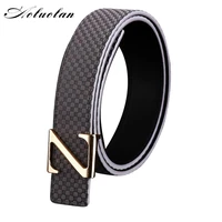 aoluolan brand belts 100genuine leather high quality free shipping cow cowhide men male fashion blue z letter smooth buckle