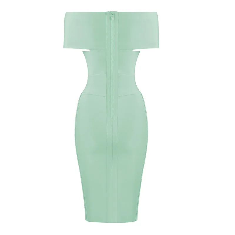 Women Dresses Sexy 2019 Autumn Winter Dress Midi Bodycon Bandage Green Elegant Club Ladies Party Night Clothes | Женская одежда