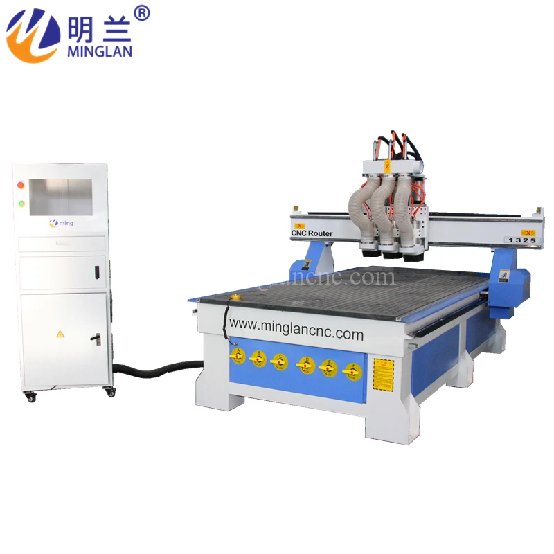 

Minglan 1325 с тремя головками CNC Atc