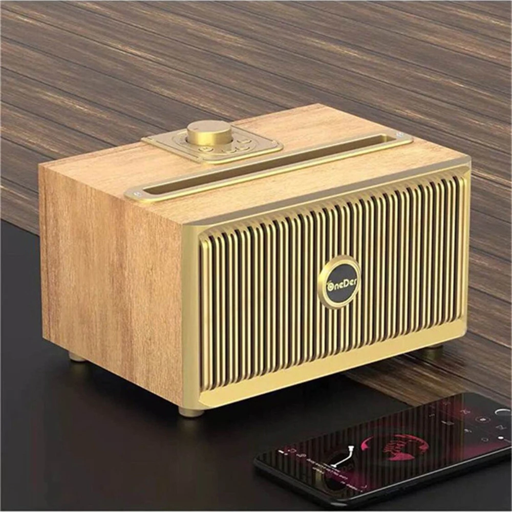 Портативный Bluetooth мини динамик OneDer V6 в стиле ретро водонепроницаемый сабвуфер с fm