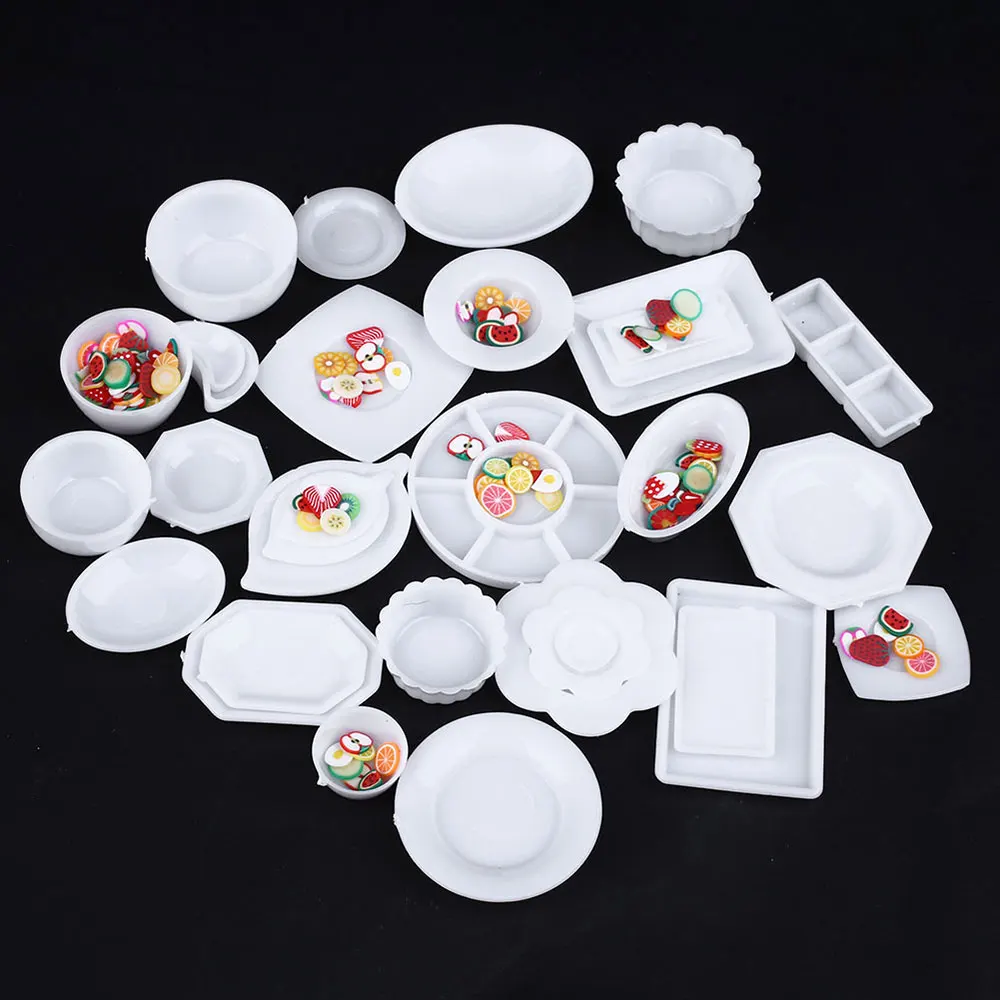 Dollhouse Miniature Tableware Dish Models Mini Service Plate Exquisite 33 PCS/Set Cute Pre-School | Игрушки и хобби