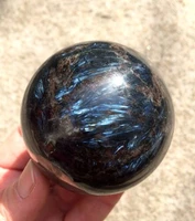 300 360g 58 60mm natural astrophyllite quartz crystal fireworks stone the ball