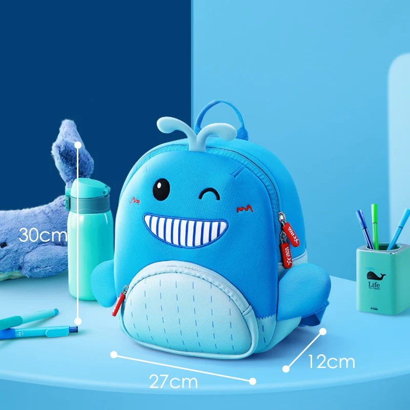Whale Модные розовые бабочки школьные рюкзаки для девочек детский сад детские рюкзаки для животных милый школьный ранец с изображением мультяшных геров Mochila Infantil - Цвет: Whale