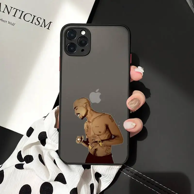 

American Rapper 2pac Phone Cases matte transparent For iphone 7 8 11 12 plus mini x xs xr pro max cover