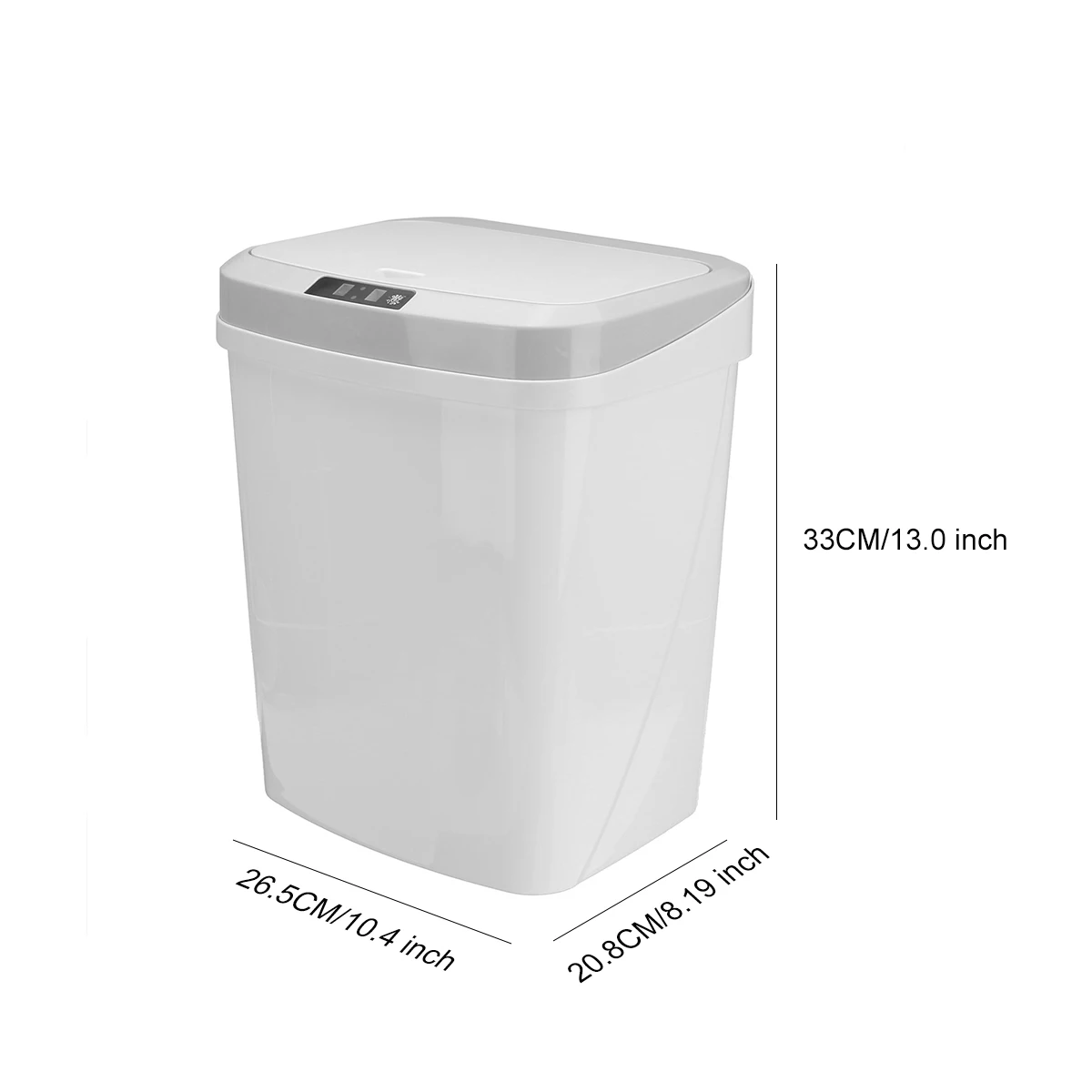 

15L Sensor Trash Can Knock Touch Sensor Automatic Waste Bin Garbage Bin Household Bathroom Toilet Waterproof USB/Battery