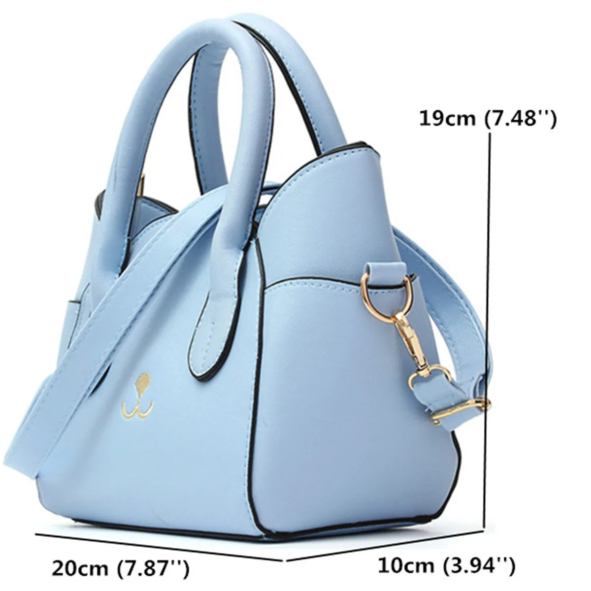 Женская сумка из искусственной кожи большая на плечо с крыльями и кошкой 2019|Сумки