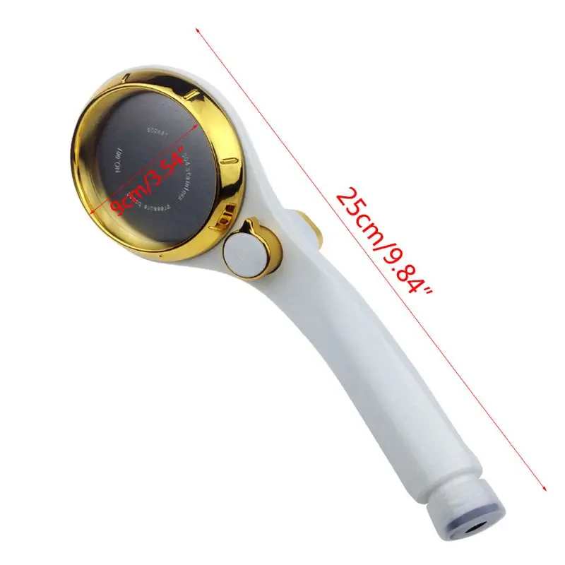 

Hard Plastic Handheld Shower Head Water Adjustable Shower Handle with Switch Button for Home Hotel Bathroom Use Supplies
