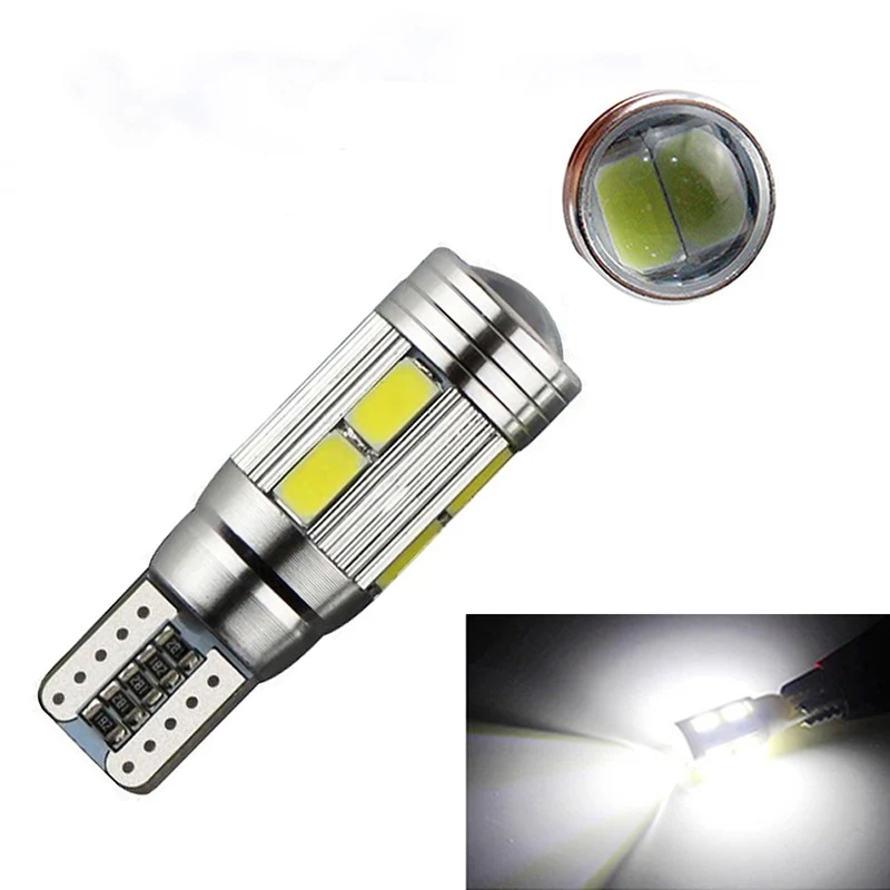 

Auto LED Canbus T10 10 SMD 5630 W2.1x9.5d W5W 192 194 White 12V Car wedge parking dome light width lamp marker light lamp bulb.