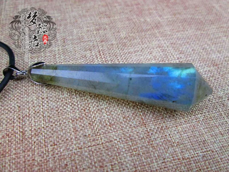 Высокое качество натуральный розовый quar tz лунный камень кристалл подвеска