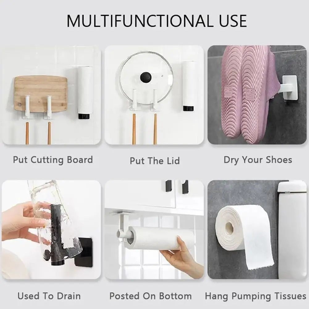 

1Pcs Multi-Purpose L Shape Wall Hook Telescopic Hook For Kitchen Roll Bedroom Home Holder Self-Adhesive Bathroom Organizer S4Z7