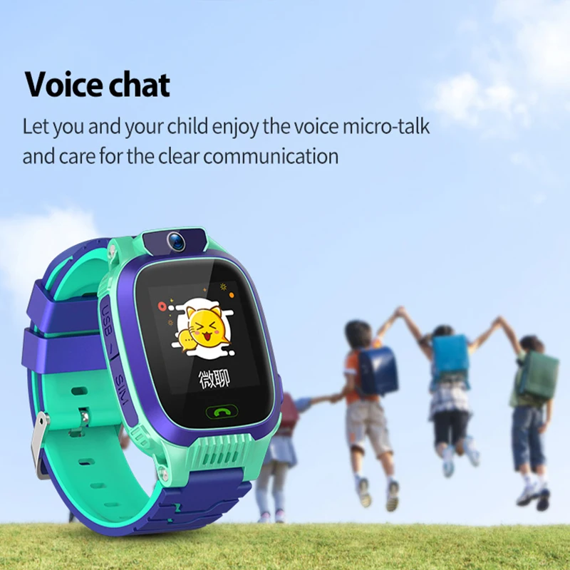 

2G SIM Card Kids Smart Watch Phone Baby Watch Voice Chat Finder Locator Tracker With One-Click SOS SmartWatch For Childs Gift