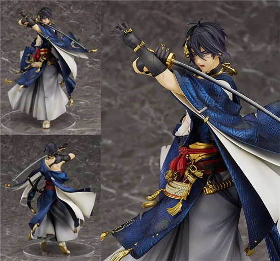 

22CM Anime Touken Ranbu Figures Peripheral Mikazuki Zongjin Real Sword Must Kill Sanye Model Toy Figures