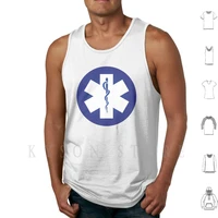 ems star of life tank tops vest 100 cotton ems emt star of life emergency ambulance first aid law enforcement medic