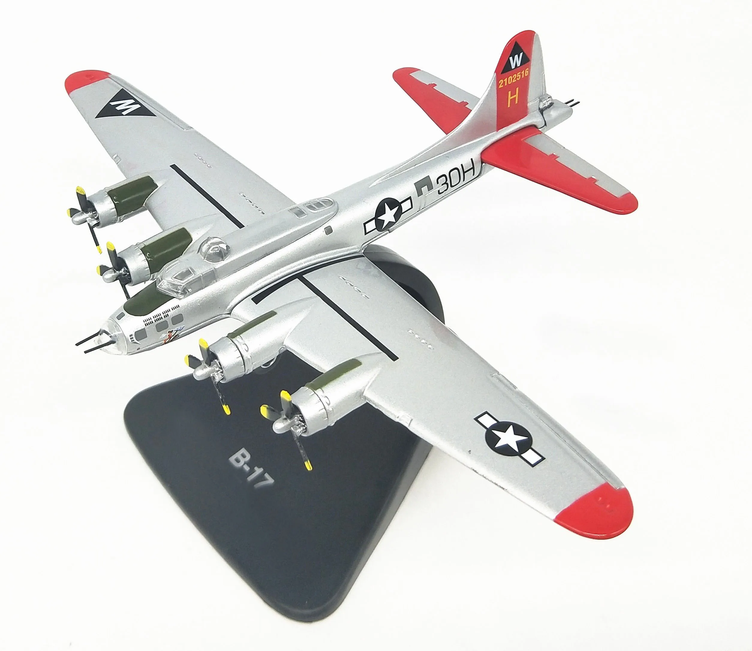 

rare Special Offer 1:144 World War II America B-17 Bomber Model Alloy finished products Collection Model Only red