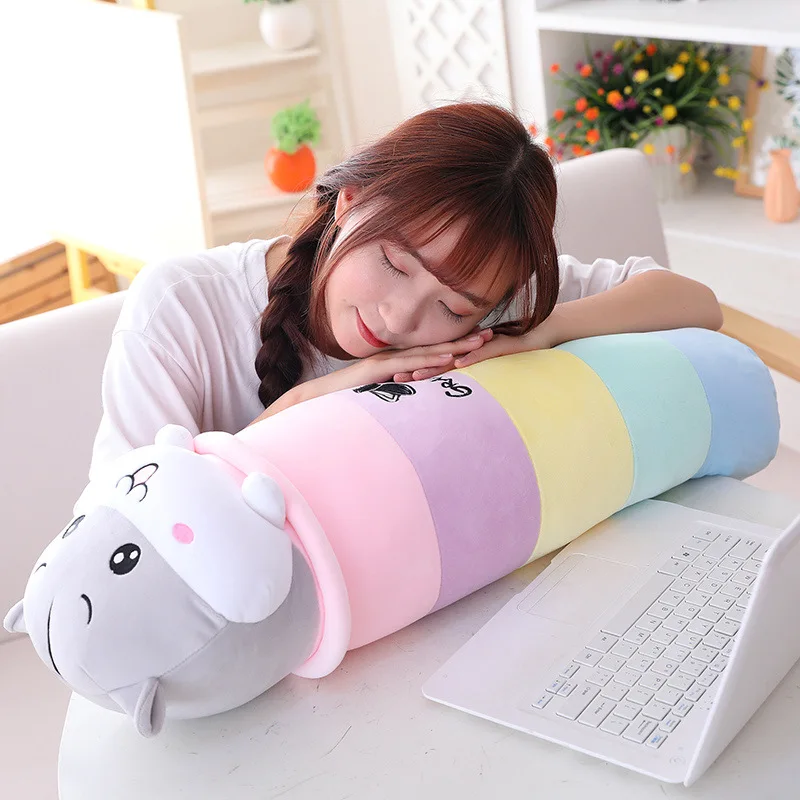 Пуховая длинная подушка из хлопка супер мягкая плюшевая игрушка с изображением