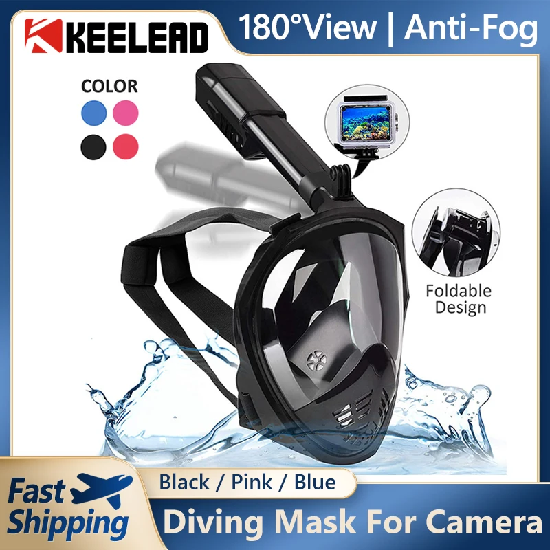 Маска для дайвинга маска подводного плавания незапотевающая на все лицо - купить