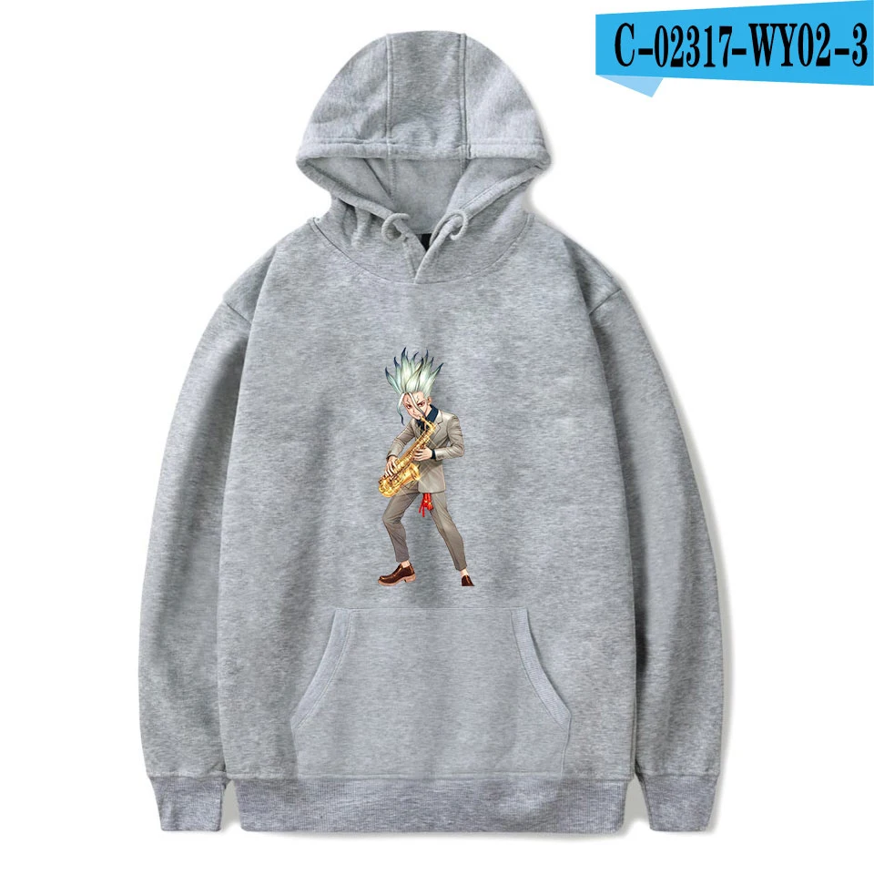 As shown Принт dr. stone Осенняя мужская модная толстовка с капюшоном популярная толстовка с капюшоном в стиле аниме для мужчин/женщин Удобная Повседневная Толстовка с капюшоном пуловер Горячая Распродажа - Цвет: As shown