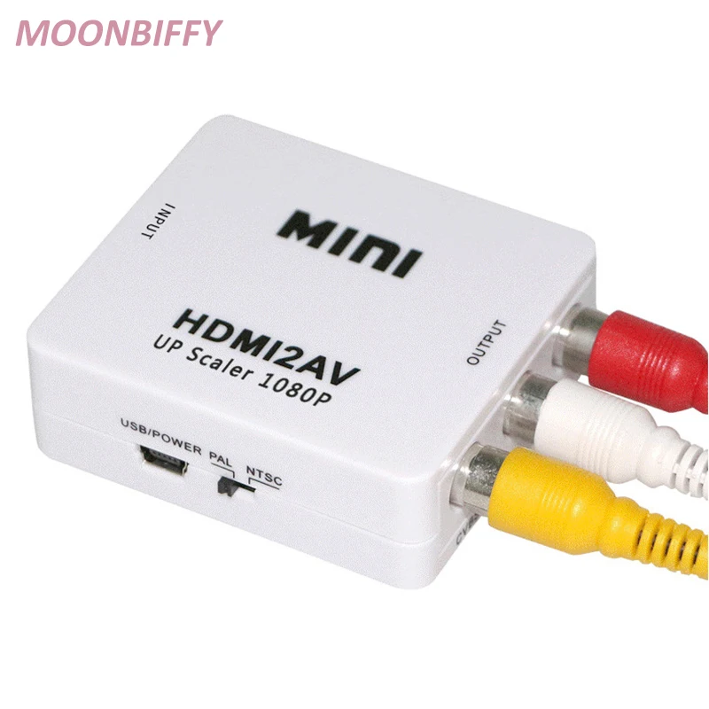 1080P HDMI в AV конвертер Женский 3 RCA Аудио Видео адаптер Поддержка PAL/NTSC для HDTV
