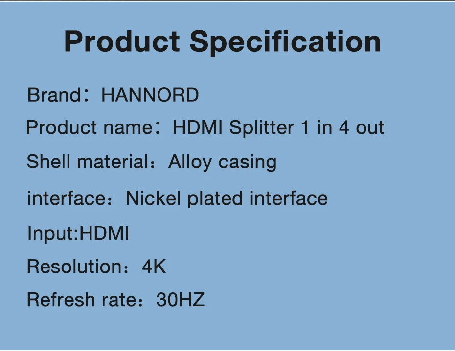 Hannord HDMI разветвитель 4K Full Ultra HD 1080P видео HDMI коммутатор 1x4 адаптер HDMI коммутатор для HD tv DVD PS3 Xbox tv коробка