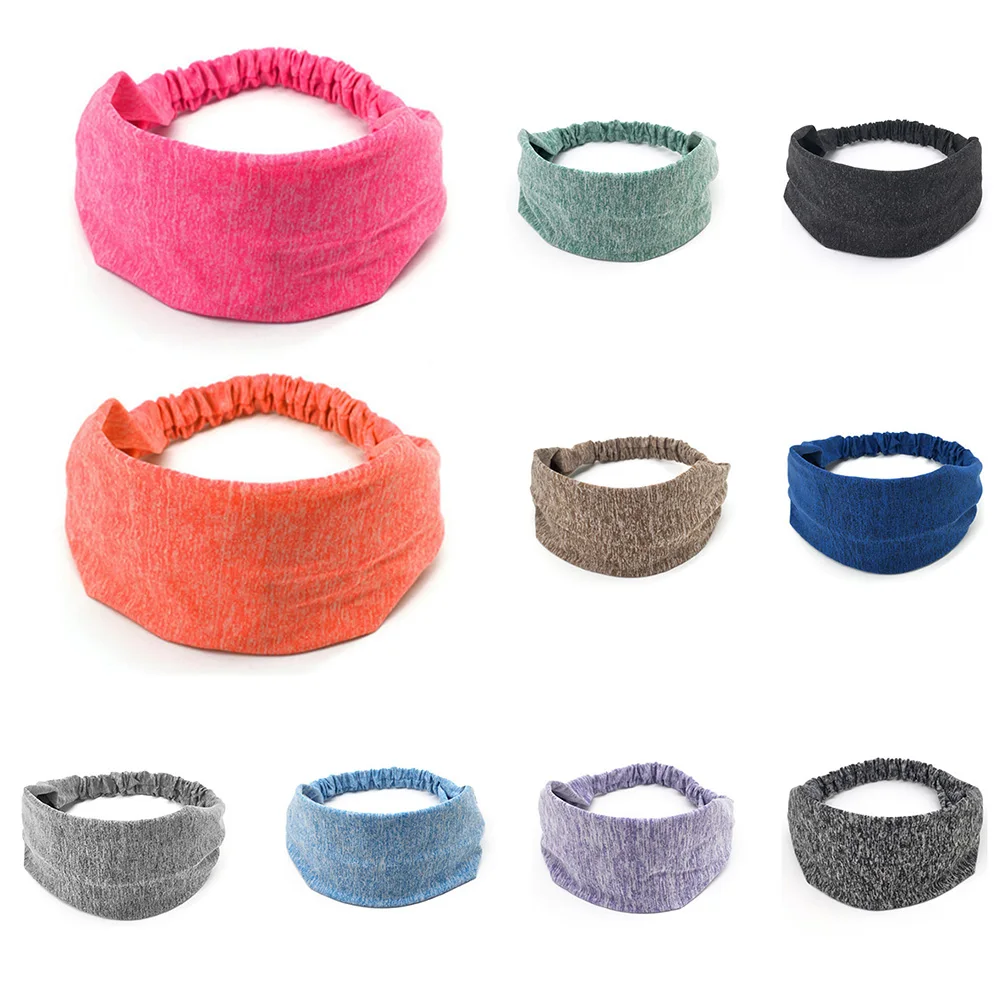 Спортивные повязки на голову для женщин эластичные фитнеса и йоги широкие волос