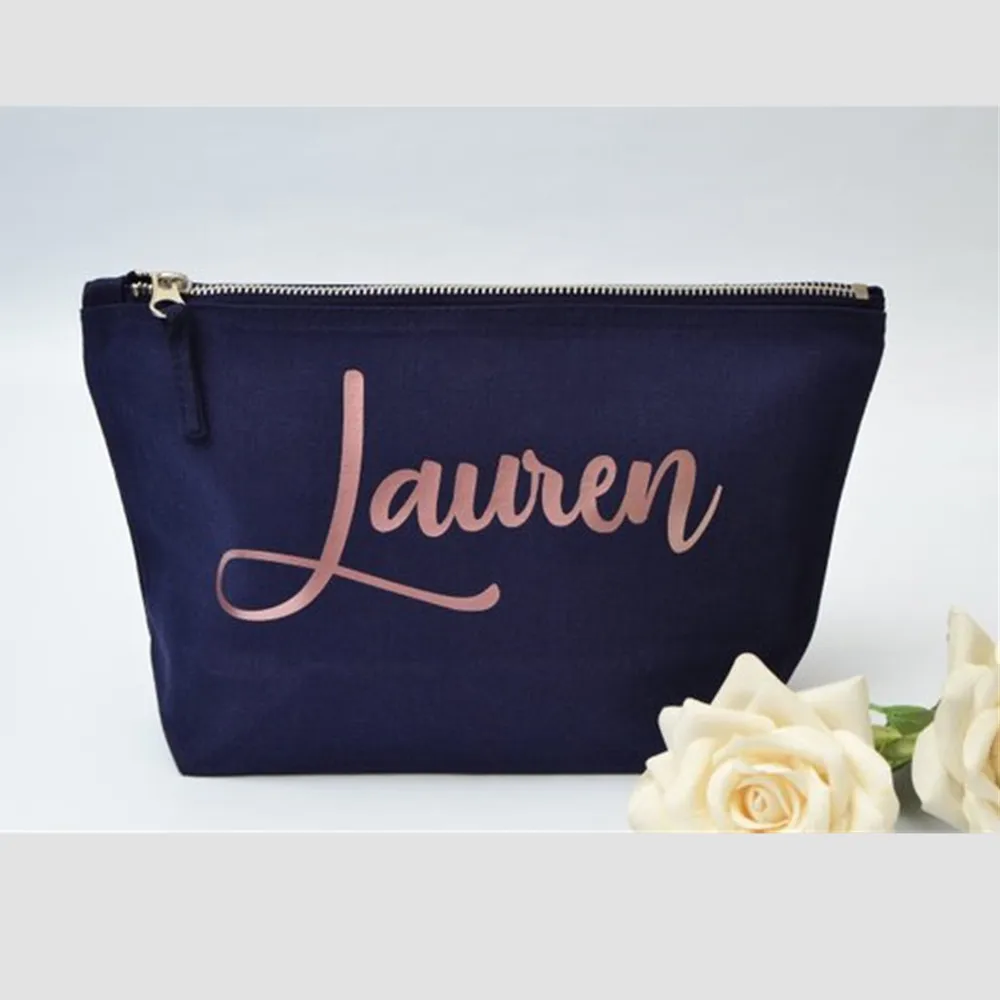 Индивидуальные розовые свадебные косметички для невесты подружки косметики