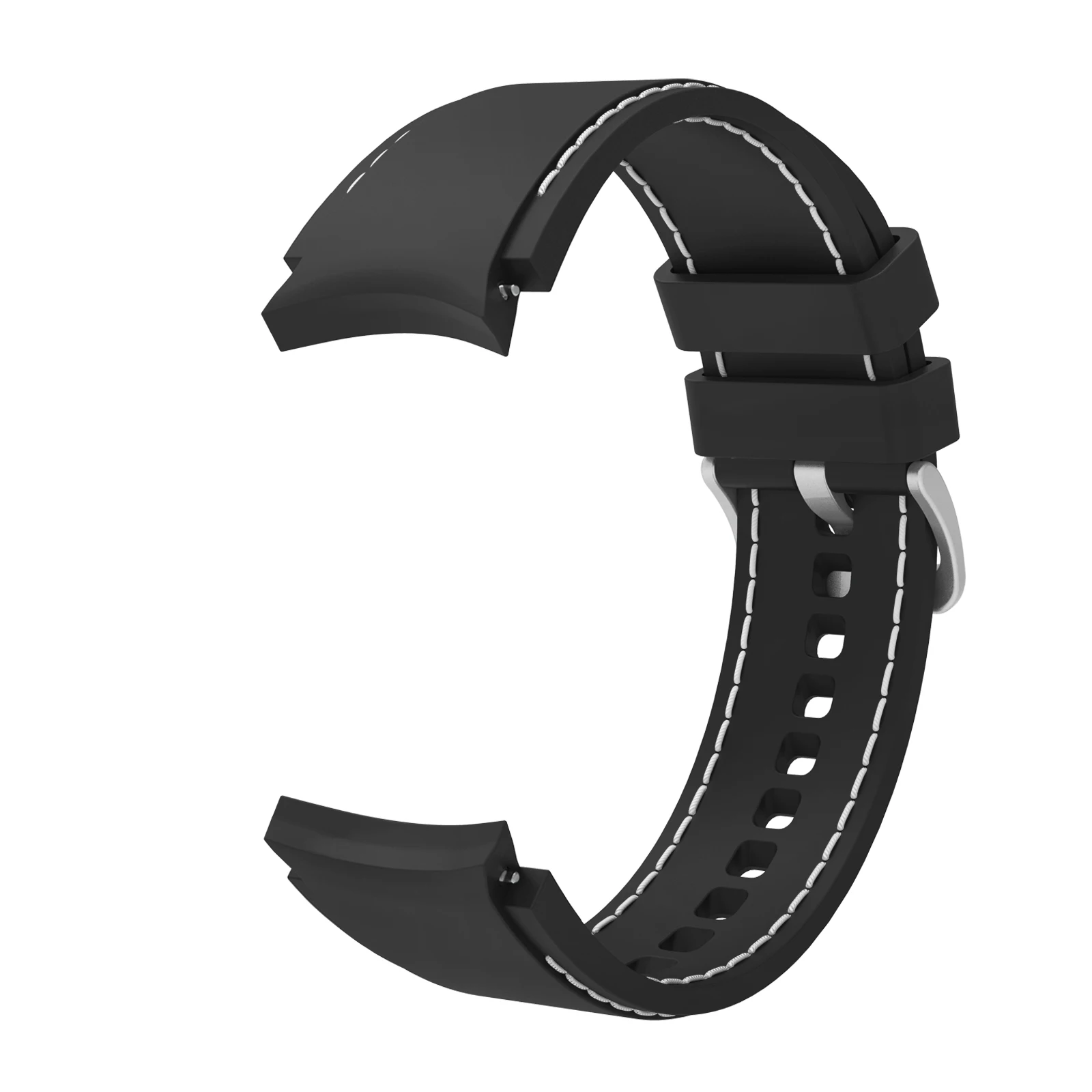 Silicone Bands For Samsung Galaxy Watch 4 Classic 46mm 42mm Silicone Band Straps For Galaxy Watch 4 44mm 40mm Correa Curved End