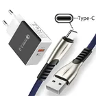 Зарядный кабель USB Type-C, QC 3,0, для Samsung Galaxy Note 20, 10, S9, S10, S20, FE A72, A52, Oppo, A53, Realme 7, 6, 5 Pro