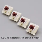 Механический 5-контактный переключатель клавиатуры Gateron Brown Pro 55gf