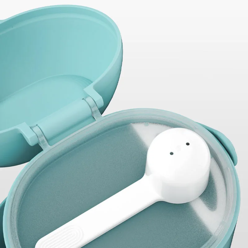 Solid Color Baby Milk Powder Container With Spoon Portable Food Storage Newborn Toddler Snack Box Essentials | Мать и ребенок