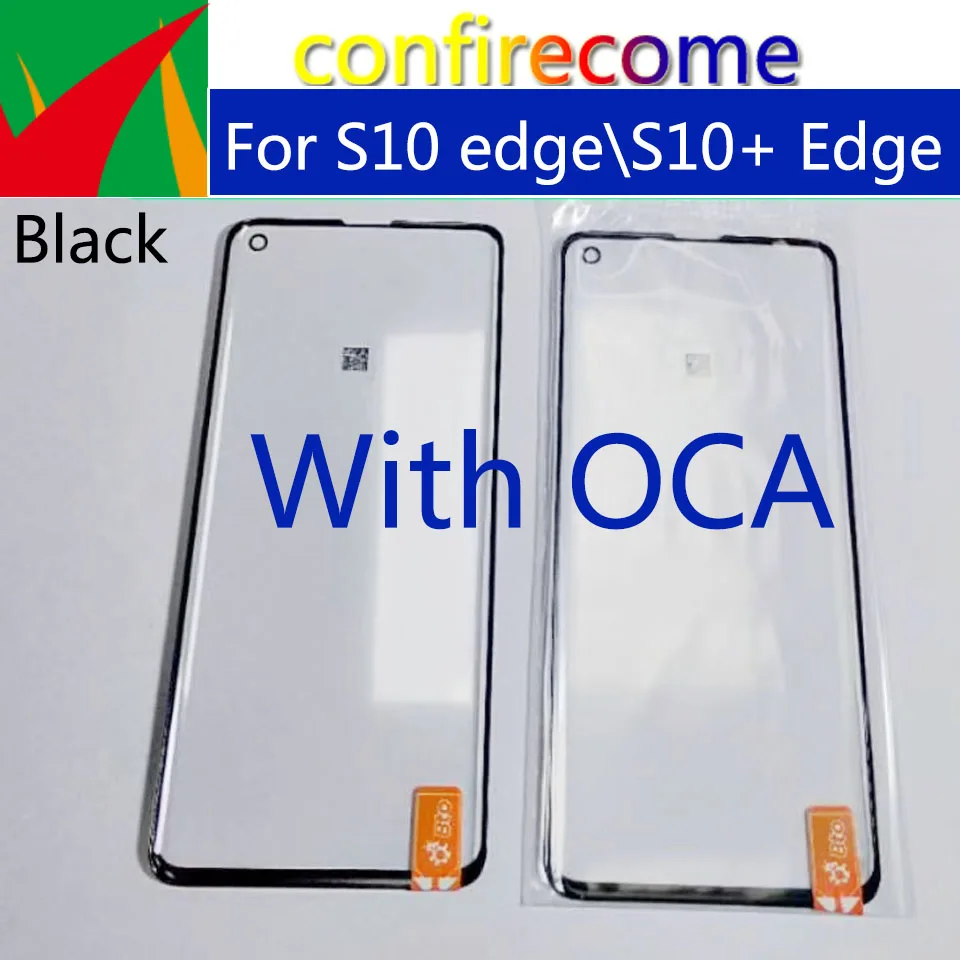 10 шт./партия для Samsung Galaxy S10 edge + plus сенсорный экран передняя стеклянная панель ЖК