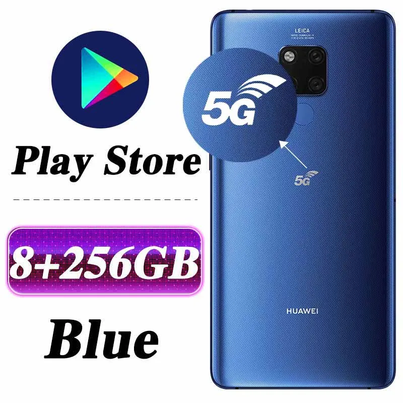 5GVersion 8G256G blu 7,2 дюймов huawei mate 20 X мобильный телефон mate 20x Kirin 980 Восьмиядерный Andorid 9,0 QuickCharger 5000 мАч IP53 - Цвет: 5GVersion 8G256G blu