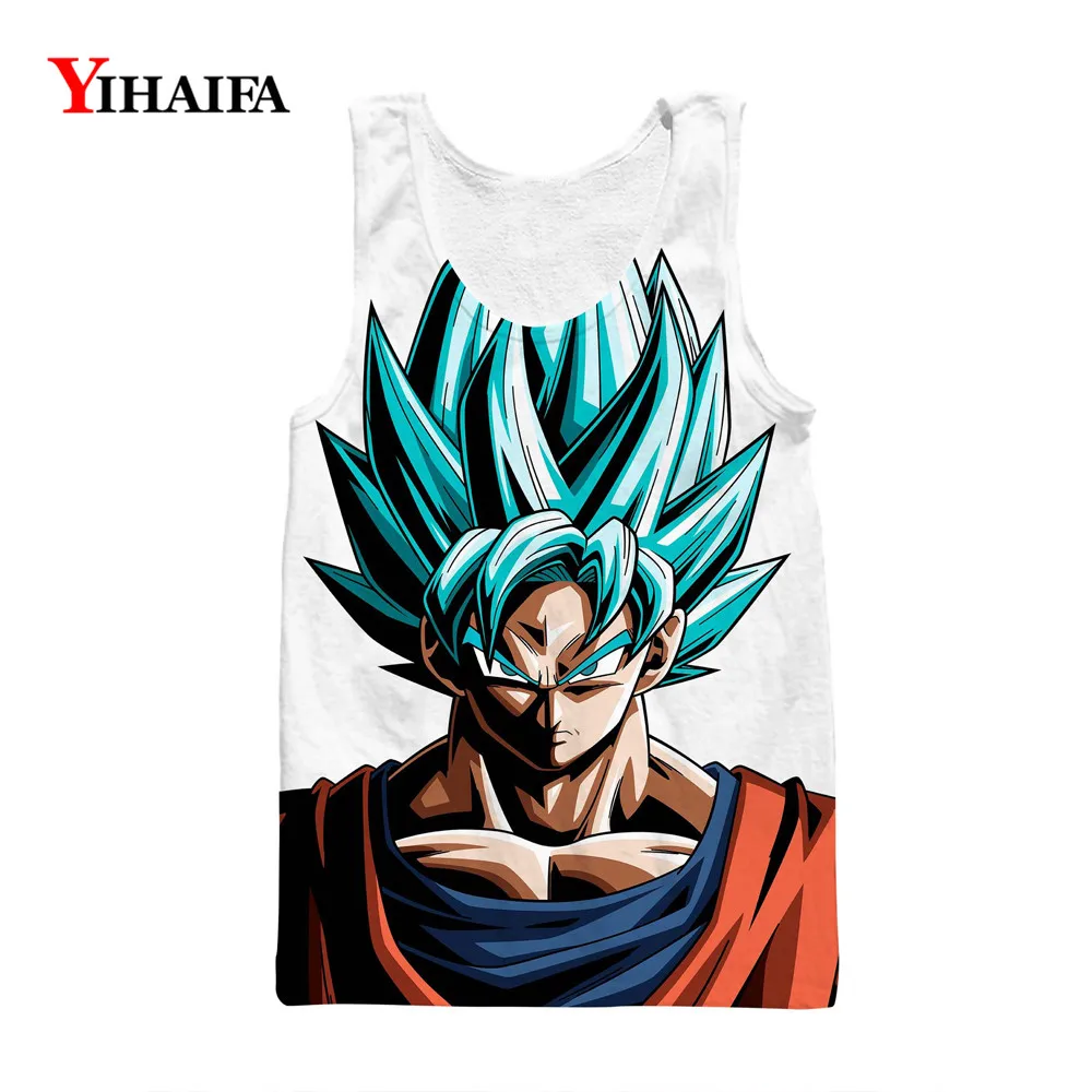 Мужская майка без рукавов с 3D принтом Драконий жемчуг для занятий спортом