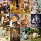 Рисование по номерам GATYZTORY, комплекты для взрослых, Масляная Краска на холсте, акриловая краска по номерам, для мальчиков и девочек, ручная роспись, Современный домашний декор