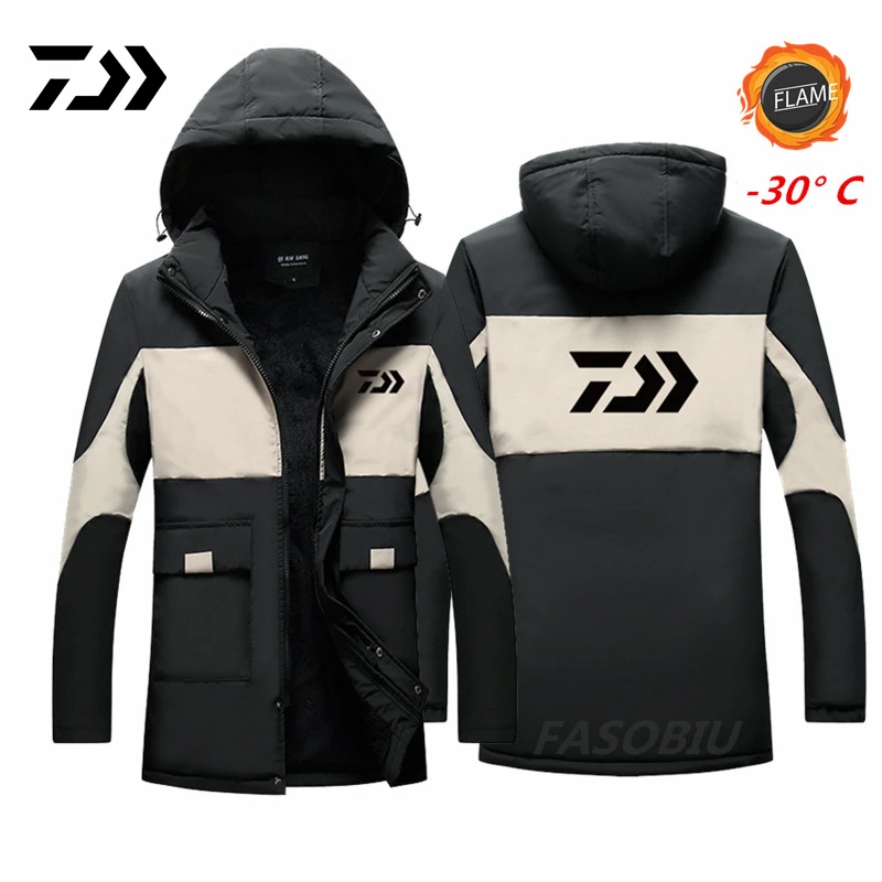 

2020 Reflective Daiwa Fishing Clothing Keep Warm Plus Velvet Hiking Windproof Dawa New Clothes Fishing Jacket Fishing Clothes