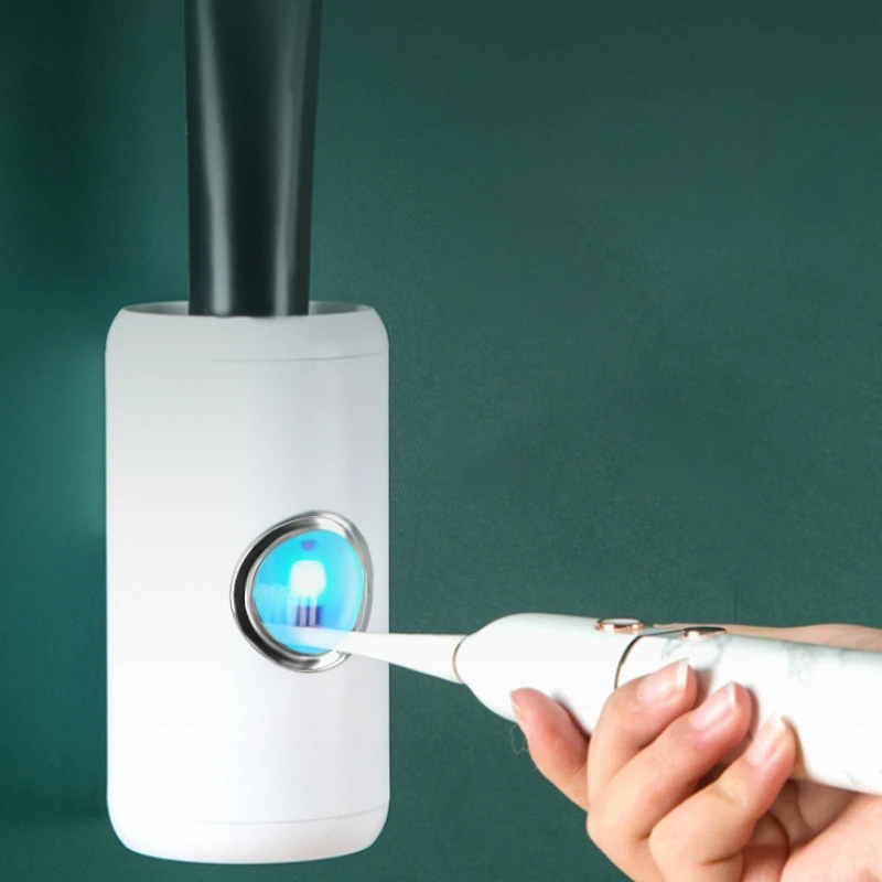 

PEISI Wall Mount Automatic Toothpaste Dispenser UV Disinfection Toothpaste Squeezer Dispenser Household Bathroom Accessories Set